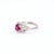 Early 21st Century Vintage Platinum Gia Certified Unheated Burmese Ruby Ring With Diamonds - Size 7 For Sale - Image 5 of 6