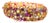 Bochic “Capri” Vintage Amethyst, Aquamarine & Citrine Bangle Set In 18K Gold & Silver For Sale