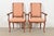 Baker Furniture French Provincial Louis XV Carved Walnut Armchairs or Dining Captain Chairs, Pair For Sale - Image 13 of 13