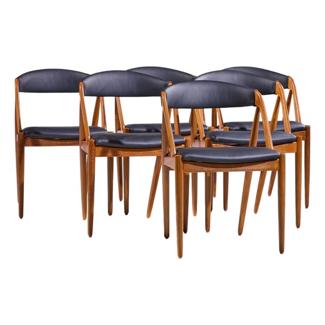 Kai Kristiansen Model 31 Mid Century Danish Teak Dining Chairs - Set of 6 For Sale