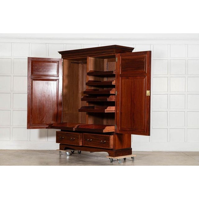Large English Inlaid Mahogany Double Wardrobe, 1890 For Sale - Image 6 of 18