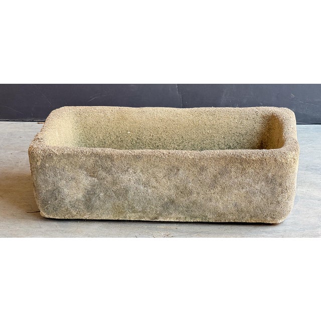 English Large English Garden Rectangular Stone Sink or Trough For Sale - Image 3 of 9