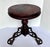 Wood Vintage Piano Stool/Plant Stand With Ornate Iron Tripod Legs For Sale - Image 7 of 11