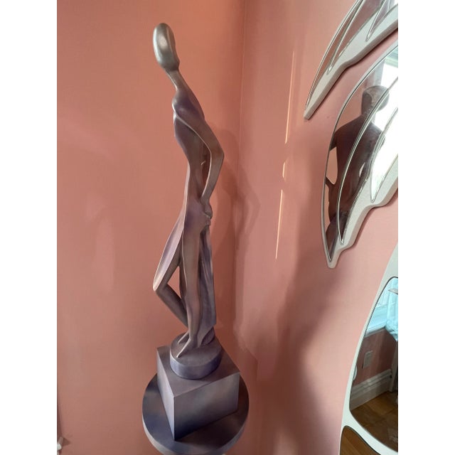1980s Postmodern Pink Purple Woman Sculpture by Austin Productions For Sale - Image 9 of 12