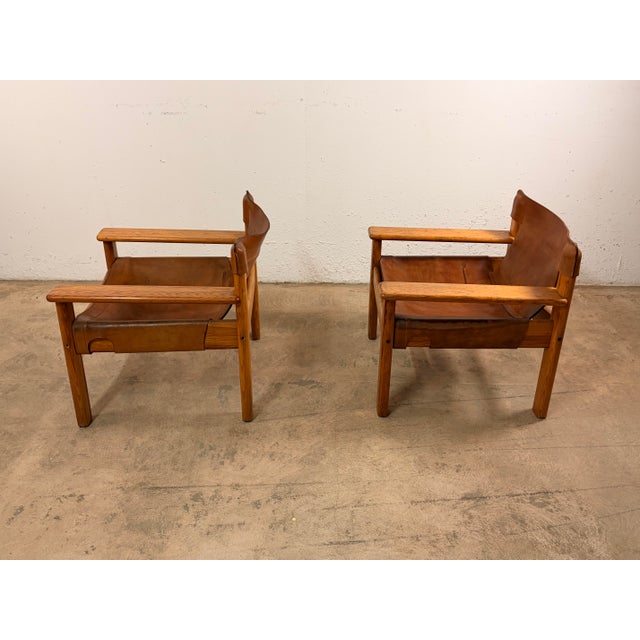 1970s Natura Armchairs in Pine Wood and Leather by Karin Mobring for Ikea, 1970s, Set of 2 For Sale - Image 5 of 7