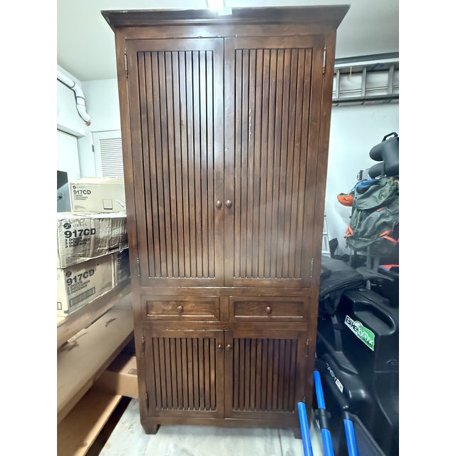 Charles Fradin Custom Alder Wood Armoire For Sale In Los Angeles - Image 6 of 6
