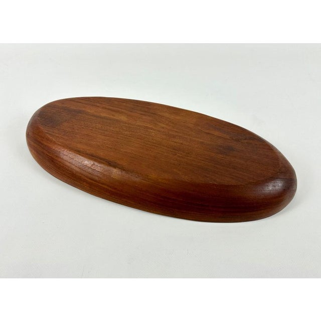 Danish Teak Oval Serving Tray from Laur Jensen, 1960s For Sale - Image 6 of 7
