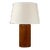 'Octogone' Walnut Table Lamp With Parchment Shade by Design Frères For Sale