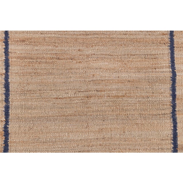 Not Yet Made - Made To Order Navy Jute Wool Premium Handwoven Scalloped Rug 3x5 Ft. For Sale - Image 5 of 13