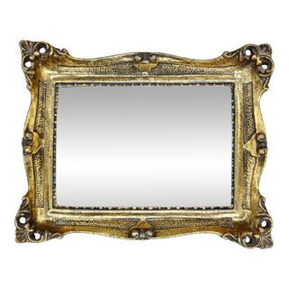 Vintage Mid-Century e.a. Riba Co. Gilt Rococo Wall Mirror or Vanity Tray For Sale