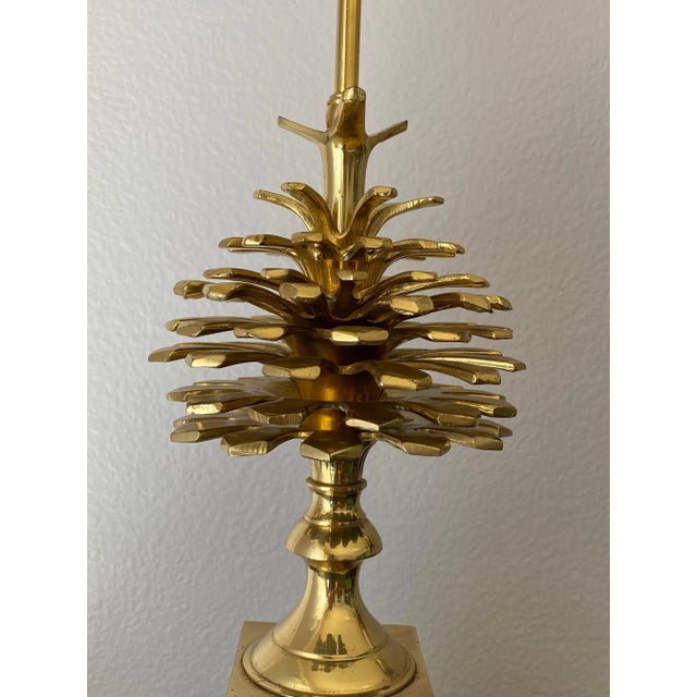 1970s Brass "Pomme de Pin" Pinecone Lamp For Sale - Image 5 of 9