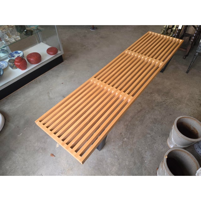 Mid-Century Modern George Nelson for Herman Miller Slat Bench For Sale - Image 3 of 16