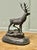 Bronze Sculpture of a Stag Standing on a Rock on a Marble Plinth For Sale - Image 5 of 8