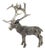 Large Vintage Italian Handmade Genuine Silver Stag Deer Figurine by Mario Cerreti, 1960s For Sale