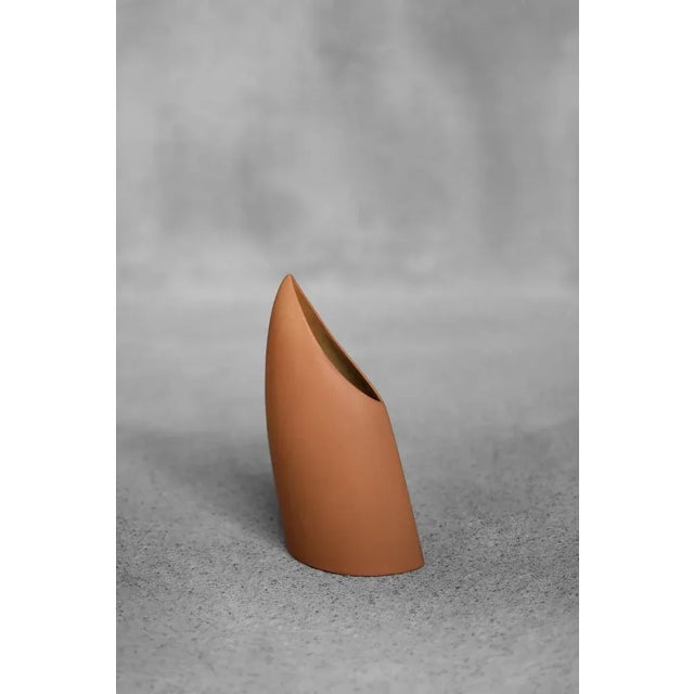 Mid-Century German Modern Stoneware Brick Red Vase from Asa Selection, 1980s For Sale - Image 9 of 9