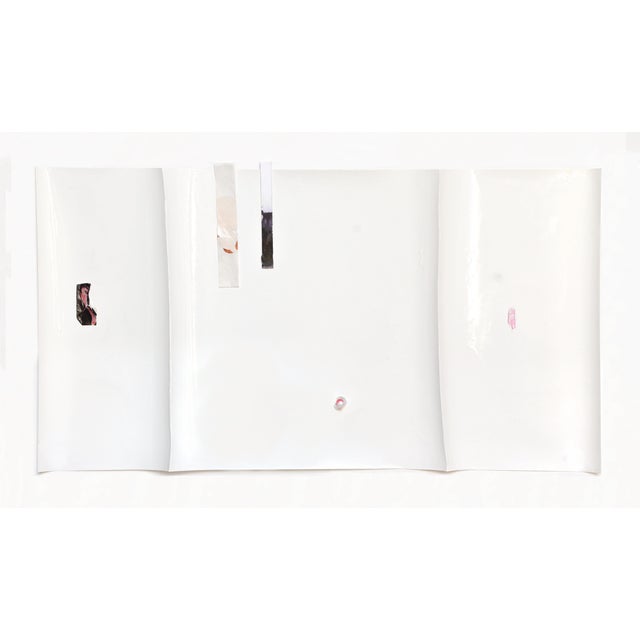 2020s Contemporary Abstract High Gloss Lacquer, Marinage/Paper "White River #16" by Harald Kröner For Sale - Image 5 of 6