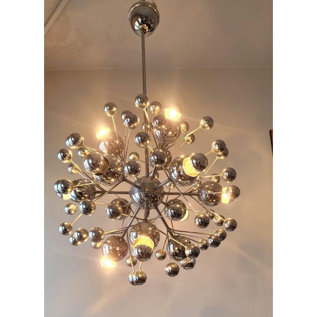 Vintage Space Age Twelve-Light Pendant Lamp, 1960s For Sale - Image 9 of 13