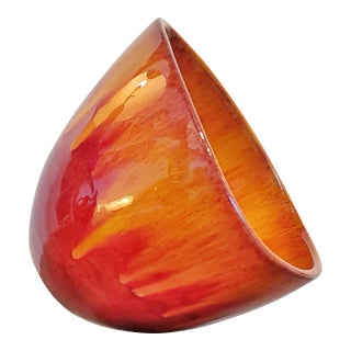 William & Polia Pillin Flambé Bowl or Cachepot For Sale