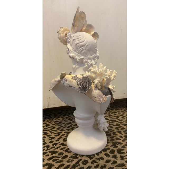 Plastic Shell and Amethyst-Encrusted Bust by May River Neptune For Sale - Image 7 of 12