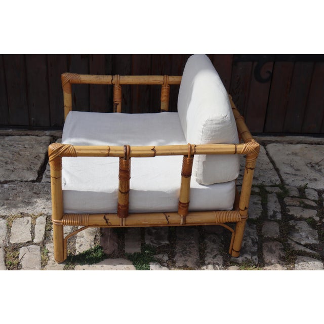 Vintage Rattan Armchair by Dal Vera, Italy, 1970 For Sale - Image 4 of 9