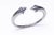 Sapphire and Oxidized Sterling Silver Cuff Bracelet For Sale - Image 4 of 4