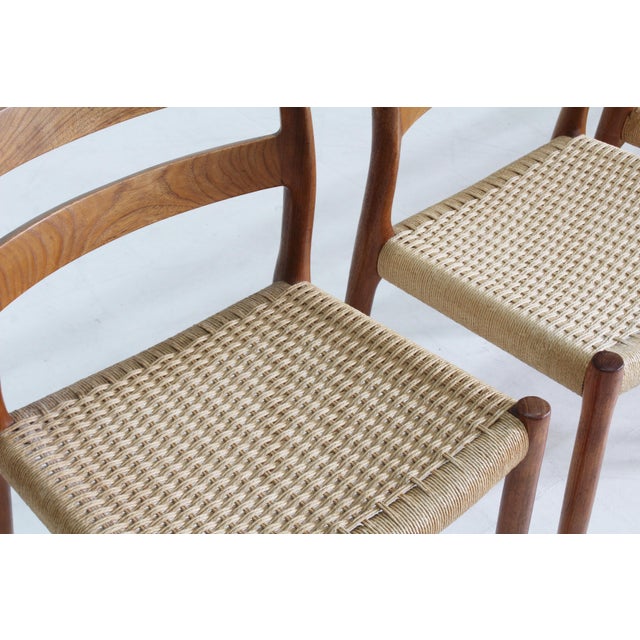Vintage Danish Model 84 Dining Room Chairs by Niels Otto for J.L. Møllers, 1960s, Set of 5 For Sale - Image 9 of 11