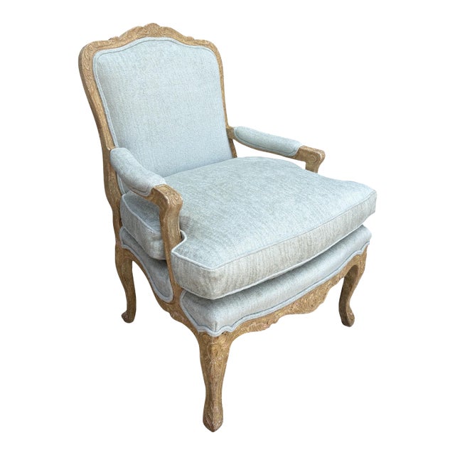 18th C Style Dennis & Leen Fauteuil Arm Chair 1 of 2 For Sale