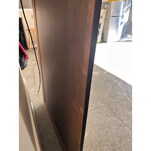 Brown Full Length Mid Modern Minimal Mirror Dark Chocolate Brown Wenge Wood For Sale - Image 8 of 8