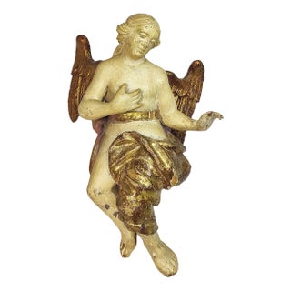 Baroque Altar Angel in Limewood, 1800s For Sale