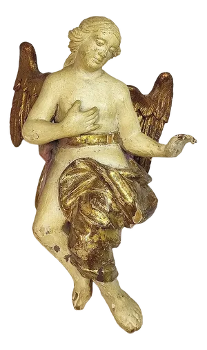 Baroque Altar Angel in Limewood, 1800s