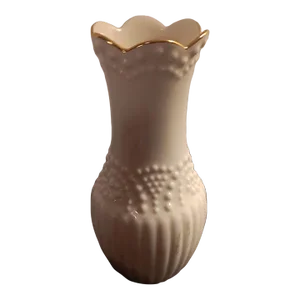 1980s Lenox Usa Fine Porcelain Beaded Ornate Bud Vase