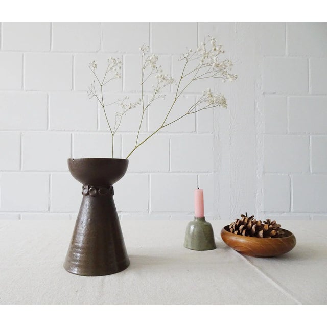 Brown Ceramic Vase by Maria Kohler for Villeroy & Boch, 1960s For Sale - Image 8 of 11