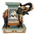 Black Vintage Chinoiserie Celadon & Black Ceramic Elephant Glazed Plant Stands / Bookends - A Pair For Sale - Image 8 of 13