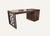 Coffee Modernist Sculptural Walnut Desk With Asymmetrical Geometric Base For Sale - Image 8 of 17