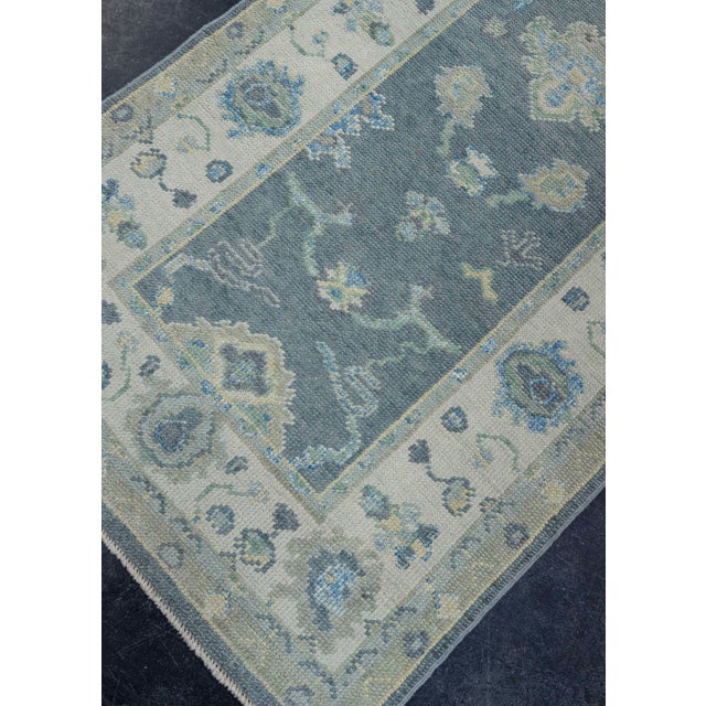 Turkish Turkish Oushak Rug 2'9" x 11'4" #19193 For Sale - Image 3 of 8