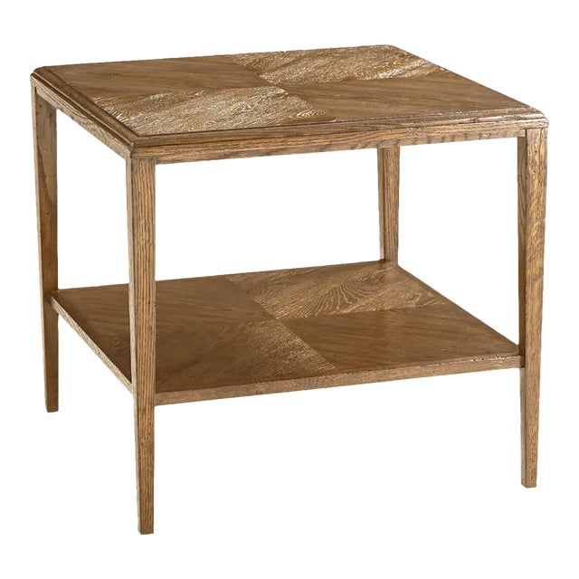Oak Rustic End Table For Sale