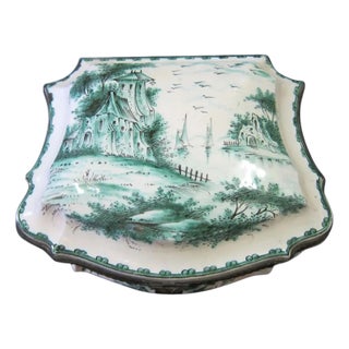 19th Century French Porcelain Trinket Box For Sale