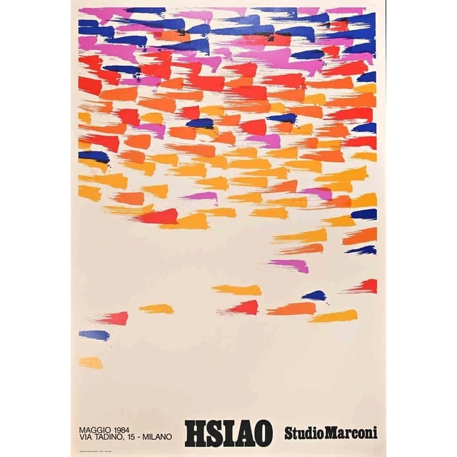 Expo 84 - studio marconi - milan is a poster on coated paper realized in 1984 by chin hsiao expo 84 - studio marconi -...