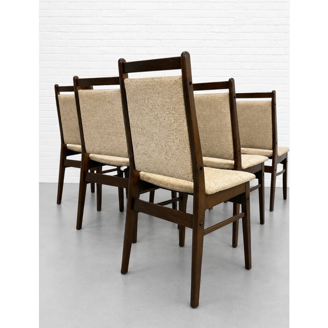 Wood Set of Six - Mid Century Modern Dining Chairs, Made in Denmark, C. 1960’s | Danish Beech Scandinavian Chairs For Sale - Image 7 of 15