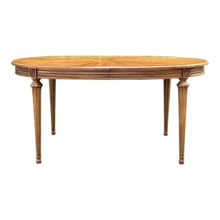 Henredon Fruitwood Regency Oval Dining Table For Sale