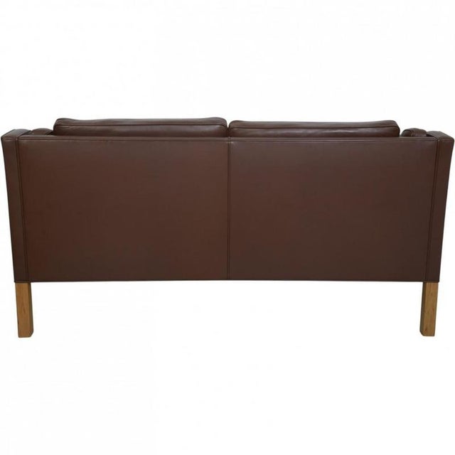 2212 2-Seater Sofa in Brown Leather by Børge Mogensen, 2002 For Sale - Image 14 of 18