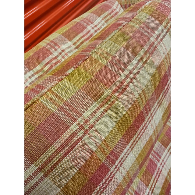 Wood 1961 Mid-Century Henredon Plaid Lounge Chair - Project Piece For Sale - Image 7 of 13