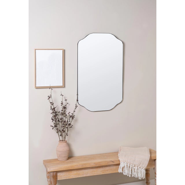Spritely Home Henry Matte Black Wall Mirror For Sale - Image 4 of 8