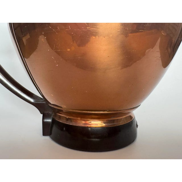 Vintage Mid Century Art Deco Style Copper Tea Pot For Sale - Image 11 of 12