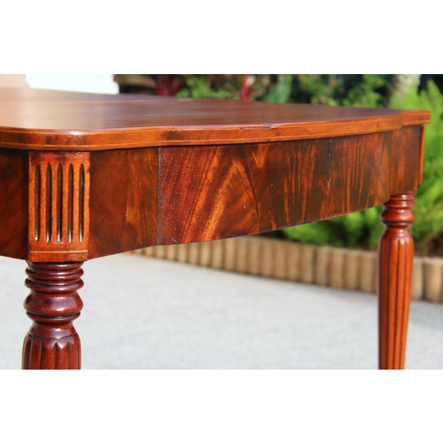 Antique Early 20th-Century Flame Mahogany Gateleg Game Table or Desk For Sale - Image 11 of 18