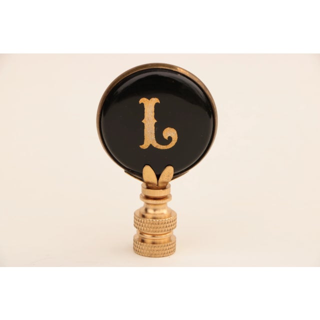 L Monogram Lamp Finial For Sale - Image 4 of 4