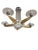 Early 20th Century Petitot Signed Bronze, Nickel, Aluminum, Glass Five Arm Skyscraper Chandelier For Sale - Image 11 of 18