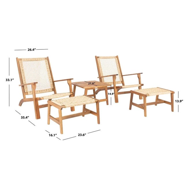 Chantelle 5 Piece Living Set - Natural For Sale - Image 4 of 9