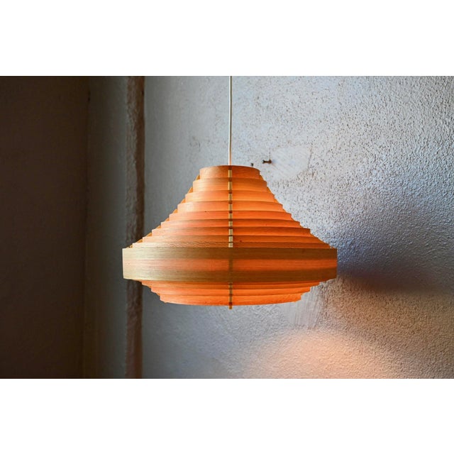 1960s Vintage Scandinavian Pendant Light with Pine Slats by Hans-Agne Jakobsson, 1960s For Sale - Image 5 of 14