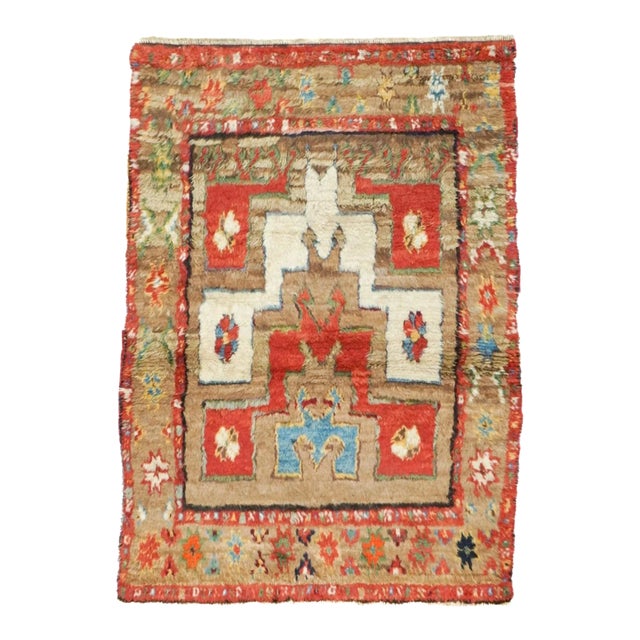 Antique Turkish Rug 3'6'' x 4'11'' For Sale